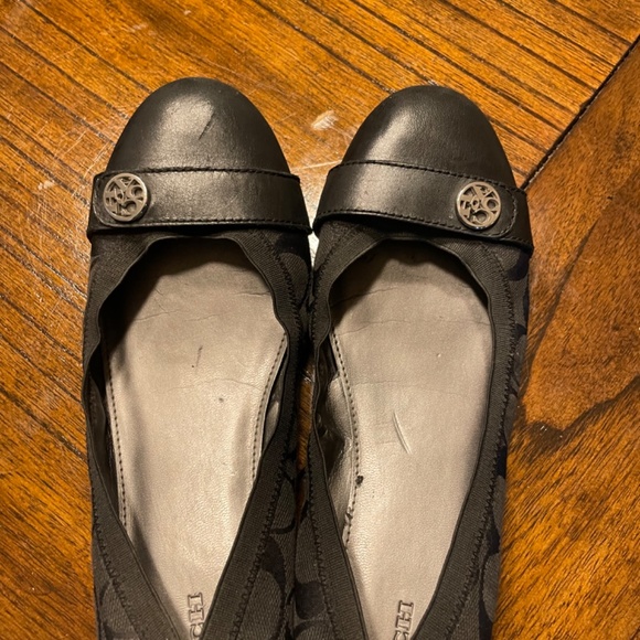 Black Coach Flats - Picture 2 of 4